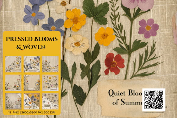 Download Pressed Blooms &amp; Woven Texture - Premium Resources