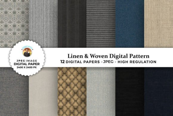 Download Linen &amp; Woven Texture Digital Patterns - Premium Bundle